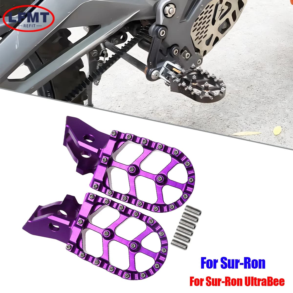 Motorcycle Footpeg Footpedal Footrest Foot Pegs For Ultrabee Surron Sur-Ron Ultra Bee Off-Road Electric Vehicle EnduroDirt Bike