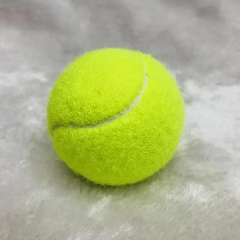 Pallina da Tennis Giallo Fluorescente – Gomma+Feltro, Diametro 63mm, Standard per Allenamento e Competizione