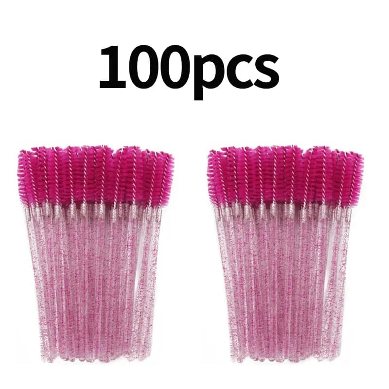100 pcs brush eyelash brush for makeup rods for disposable mascara applicator for eyebrow spooler for eyelashes cosmetic extension tool