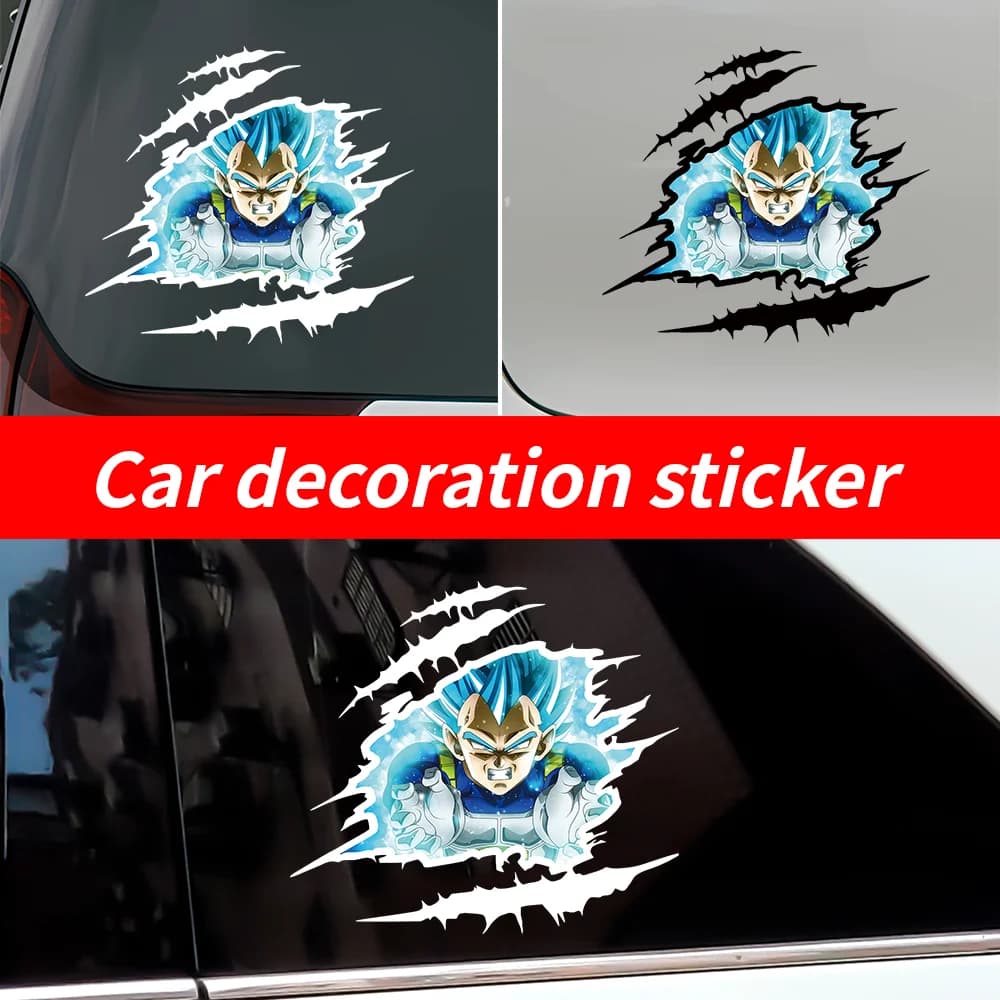 Vegeta Anime Wall decal car raincoat Decal Cover Graffi Chart sticker for motorcycle accessories SUV cars