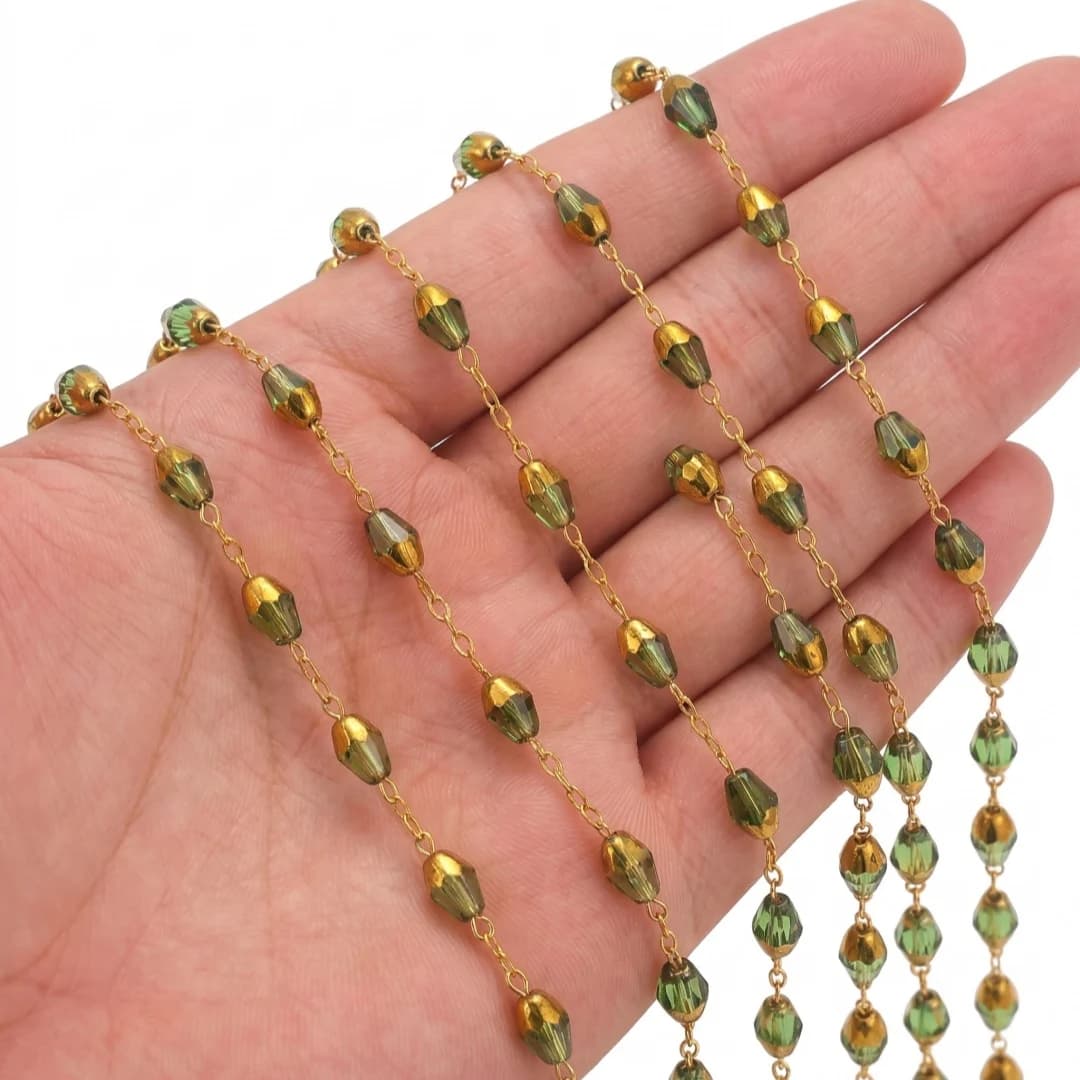 Catena Vintage da 1 Metro, Catene a Croce, Catene a Maglie, Catene per Gioielli Artigianali, per Creazione di Collane e Bracciali Fai-da-Te