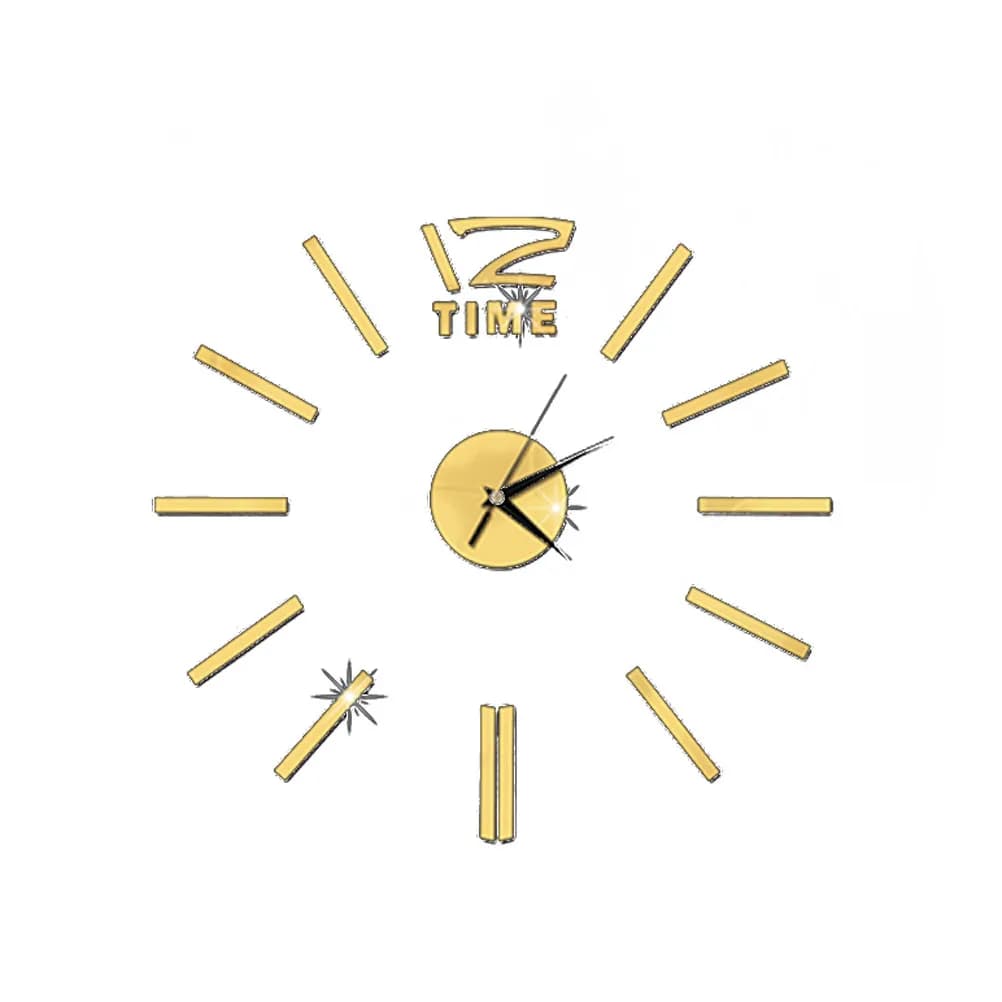 Large Modern DIY Frameless Wall Clock Mirror Stickers for Home Living Room Office Decorative Wall Decals Silent Movement Stylish