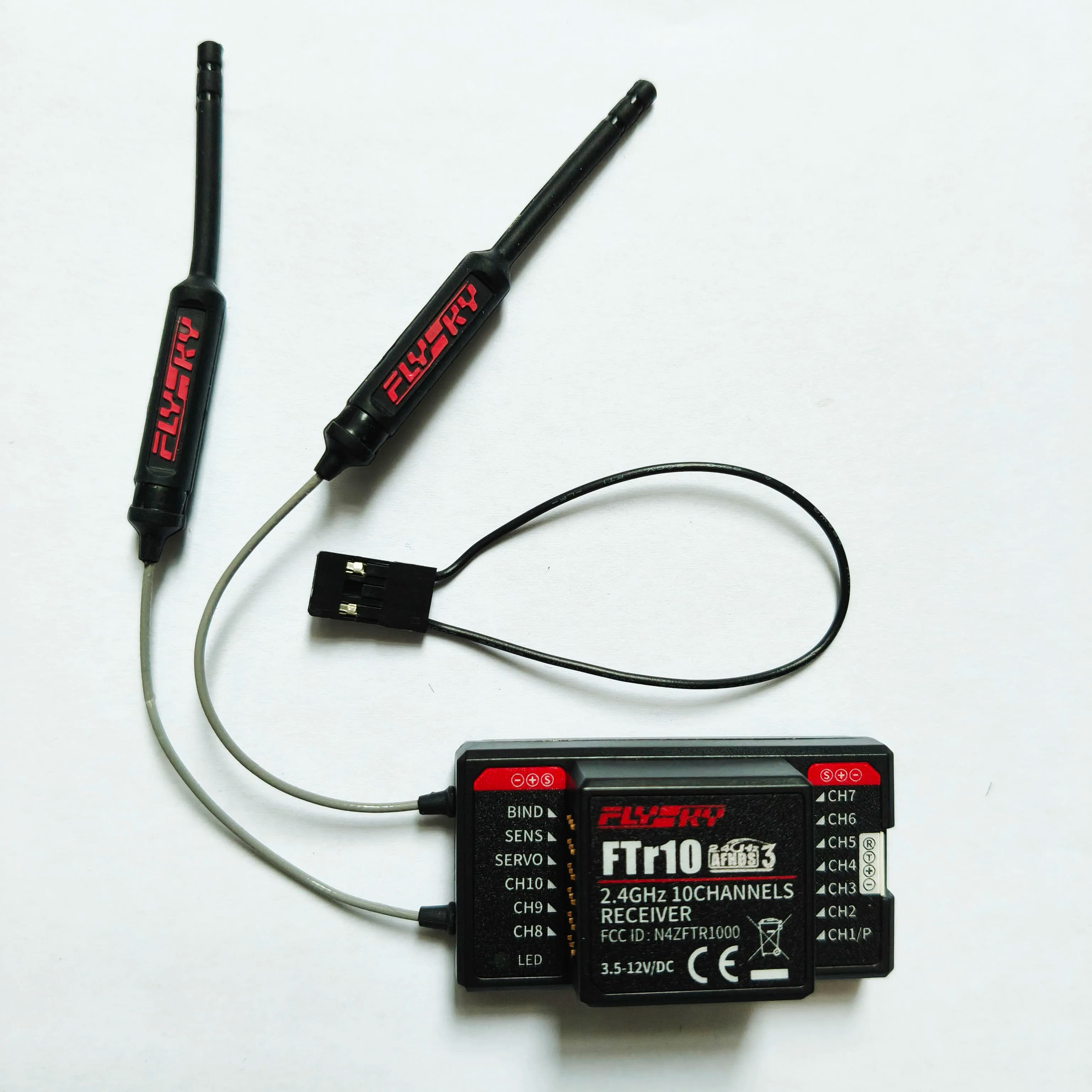 FlySky FTr10 FTr16S 2.4G Dual Front Bidirectional PPM/IBUS AFHDS3 Receiver for FPV Fly-Sky PL18 Race Drone, RC Component
