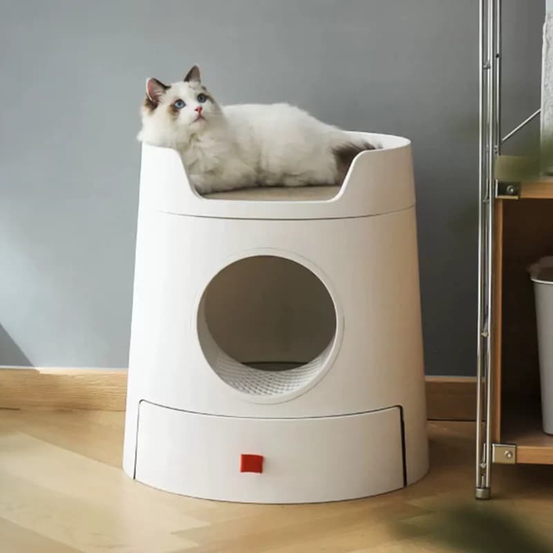 Lettiera Chiusa per Gatti in Plastica, Accessori per l'Addestramento e il Riparo, Lettiera Autopulente, Prodotti per Animali Domestici