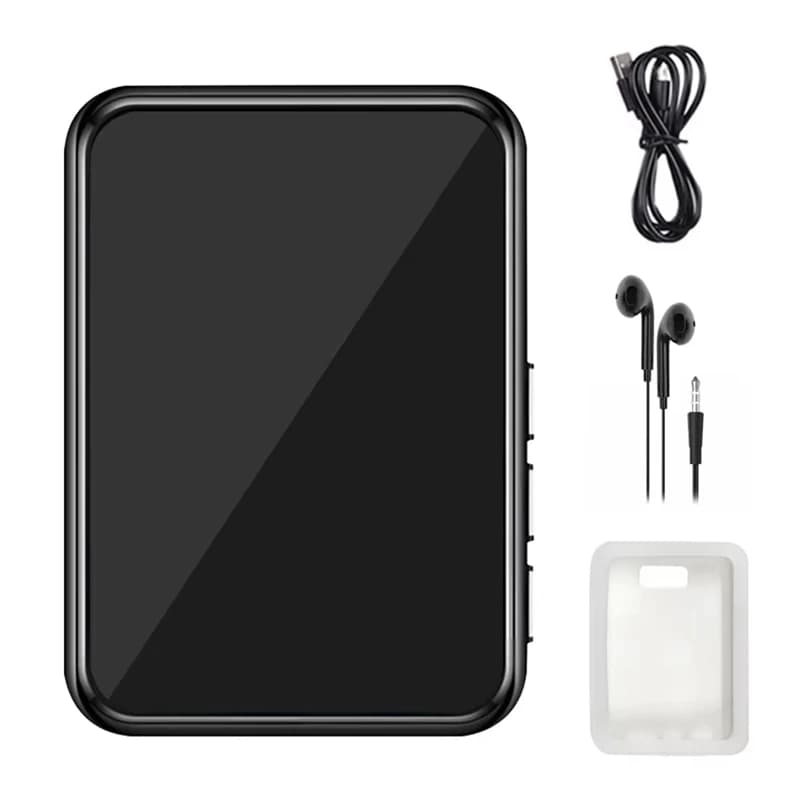 Lettore MP3 touch screen Bluetooth 5.4 Riproduzione musicale HiFi senza perdita Altoparlante incorporato Supporto da 32 GB Registrazione E-Book