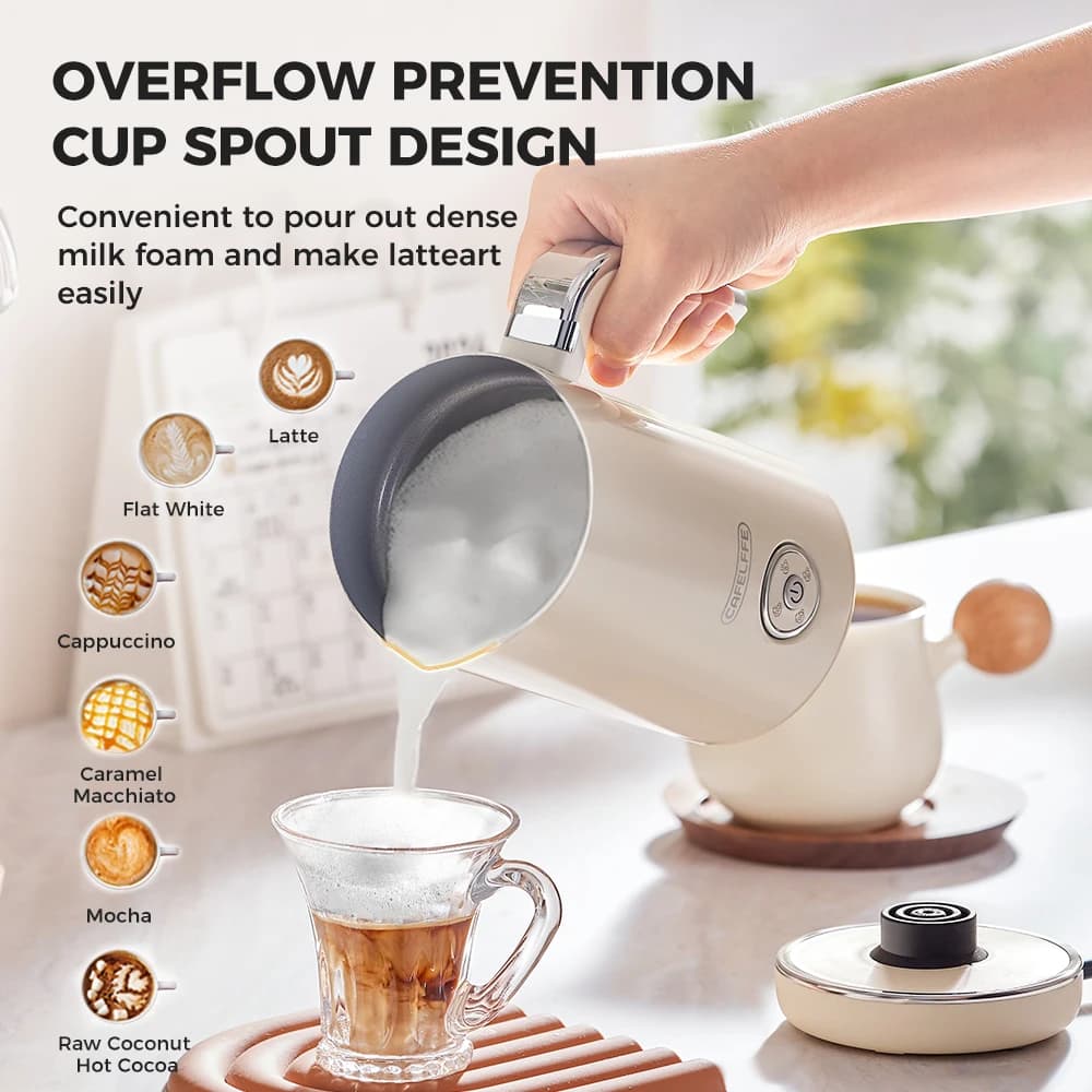 Cafelffe montalatte elettrico schiuma schiuma miscelatore cioccolato freddo/caldo Cappuccino completamente automatico scaldalatte elettrodomestico
