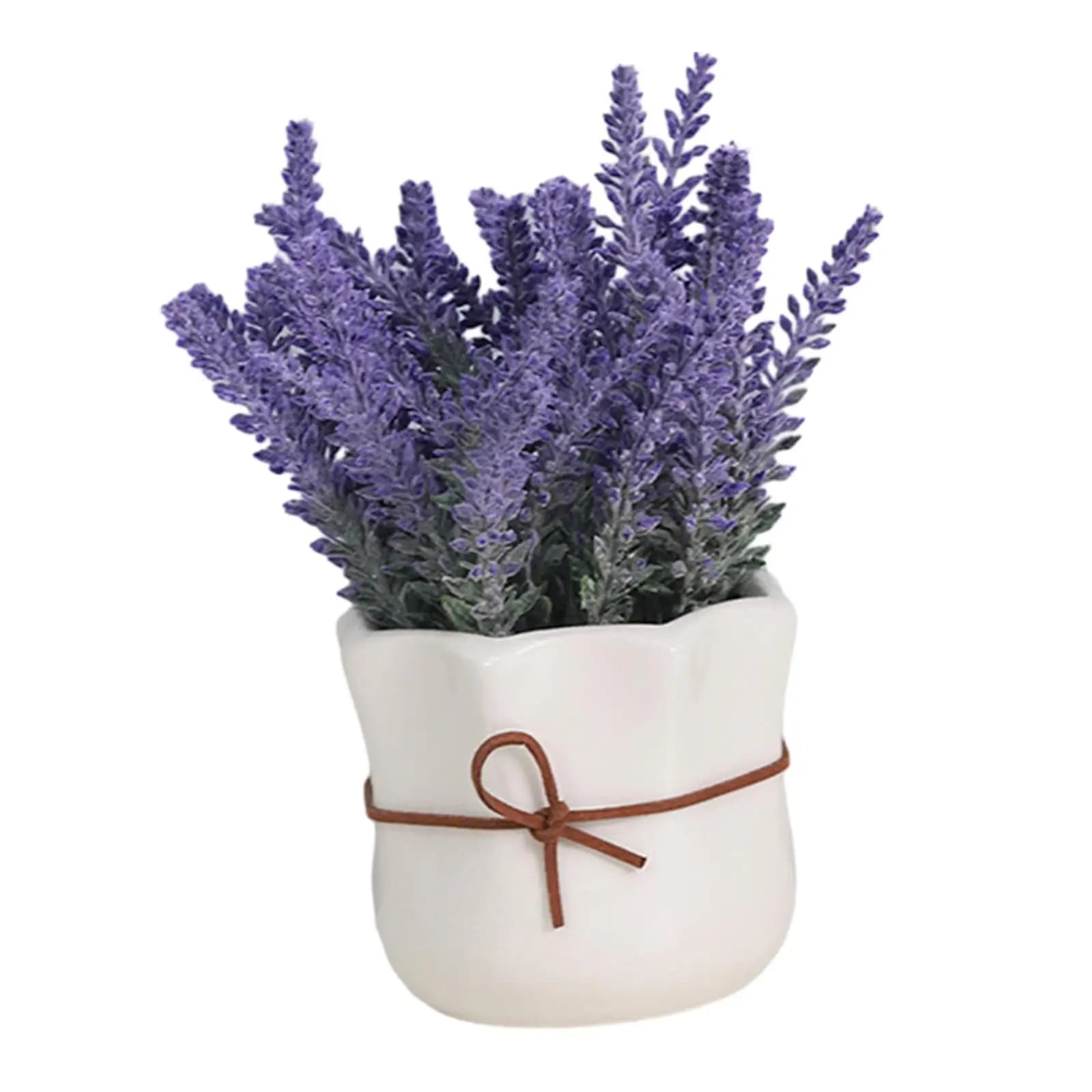 Lavender Potted Plant Vase Set, Simulation Ceramic Simulation Plants, Flower Pot for Office Living Room Dressing Table Party