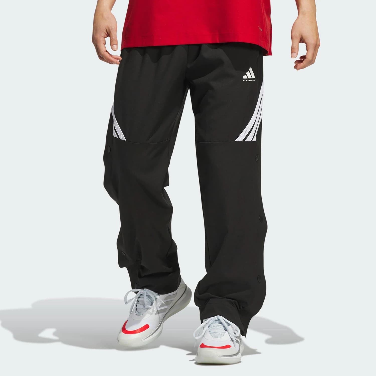 Pantaloni lunghi da basket dritti in tessuto da uomo Adidas originali Primavera 2026 JN1118