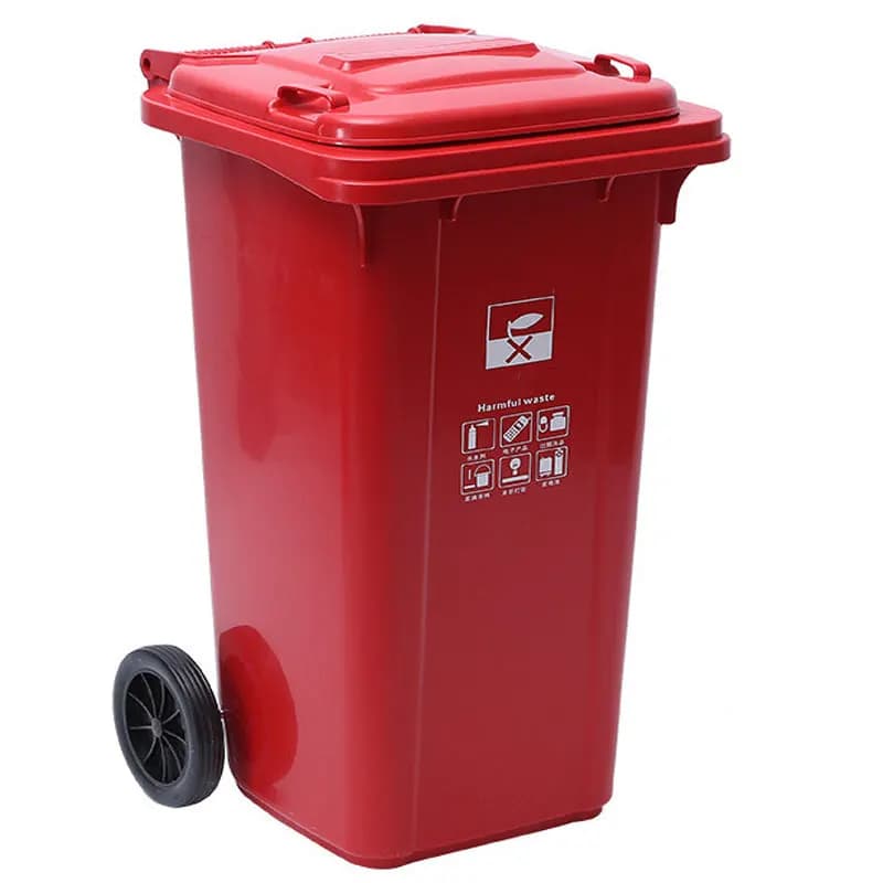 Bidone della spazzatura in plastica per compostaggio di rifiuti alimentari da cucina da 50 litri con coperchio in vendita