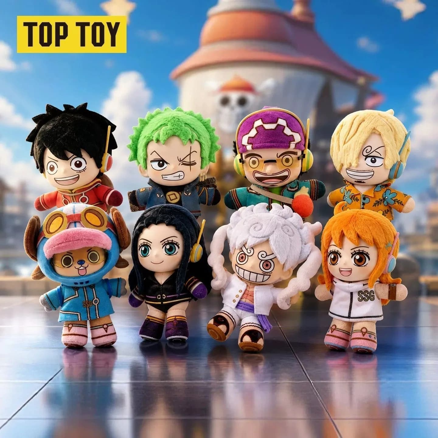 EAKI One Piece Egghead Arc Plush Blind Box Luffy Zoro Nami Sanji Chopper Cute Hanging Anime Merchandise Gift