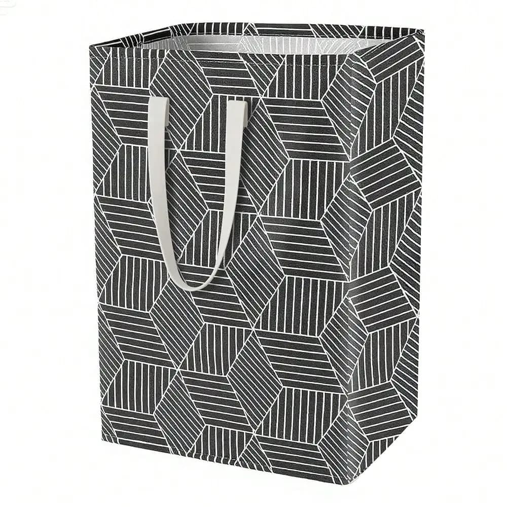 Laundry Hamper Collapsible Laundry Basket Leather Handle Laundry Bag Large Clothes Storage Toy Organization For Bathroom Bedroom Laundryroom College Dorms (Heilingxing-001)