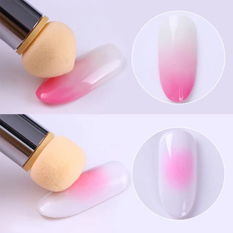 Sponge Heads Nail Art Gel Polish Brush Replacement Gradient Color Glitter Powder Dotting Pen Manicure Tools for Artistic Nails