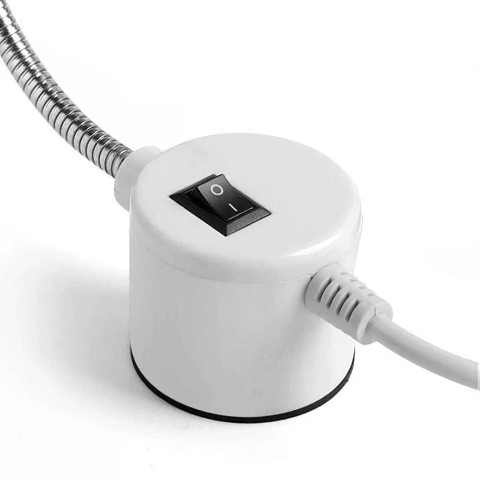 Lampada LED da Tavolo Portatile per Macchina da Cucire, Colore Bianco, con Braccio Flessibile Regolabile per Sala Artigianale