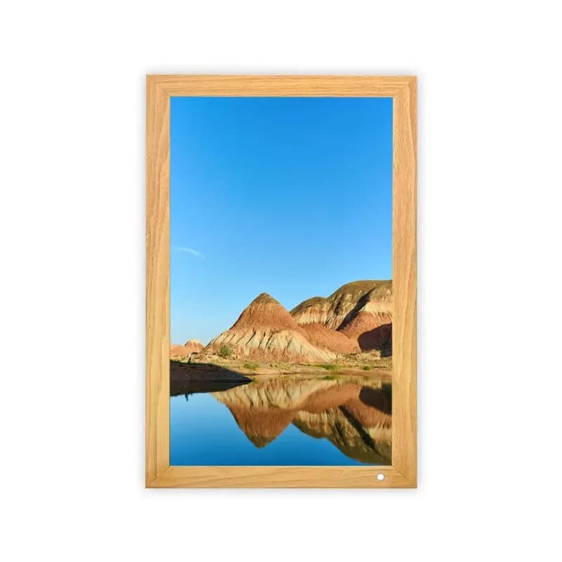 21.5 Inch Android Wood Digital Photo Frame Wifi LCD Screen for Playback Touch Screen Plays MP4 Format-for Movie Posters Digital