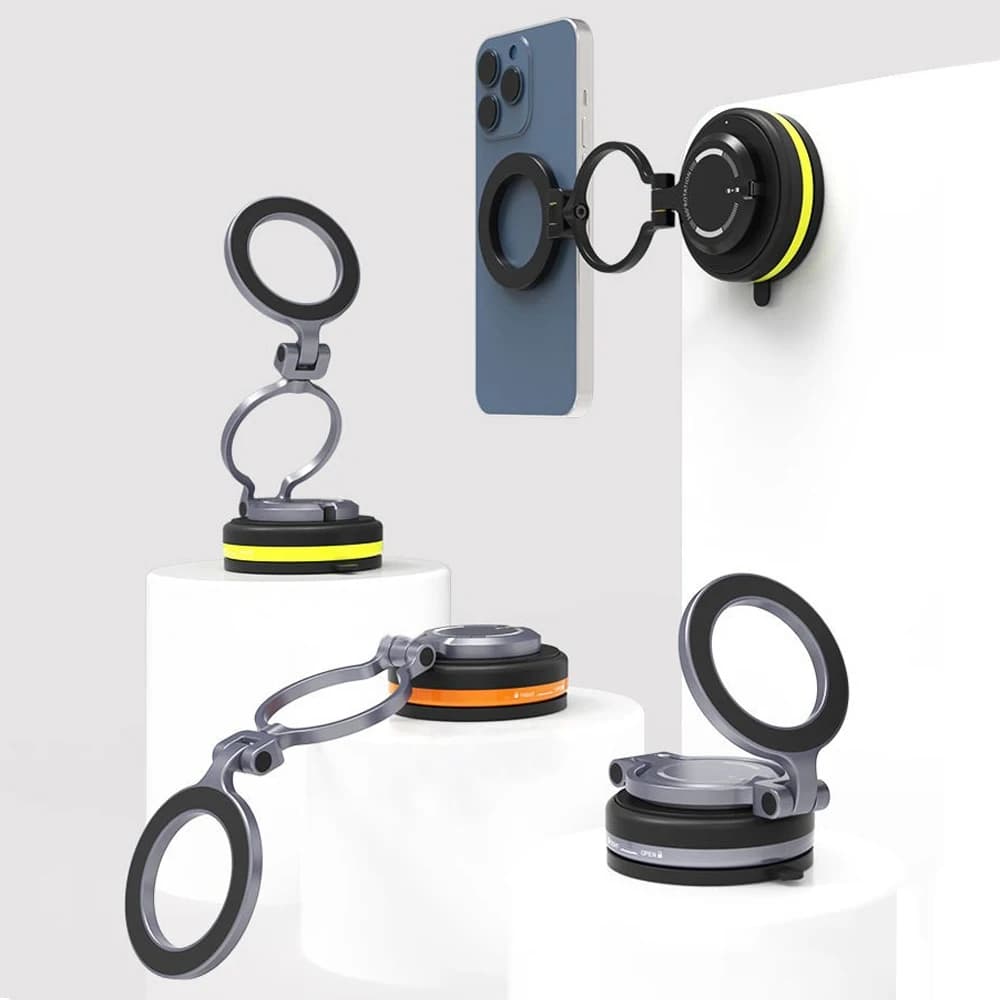 Aggiornato 360 ° Supporto per telefono magnetico sottovuoto Nano Gel, supporto per telefono per auto per supporto per telefono a ventosa Magsafe per auto/per iPhone