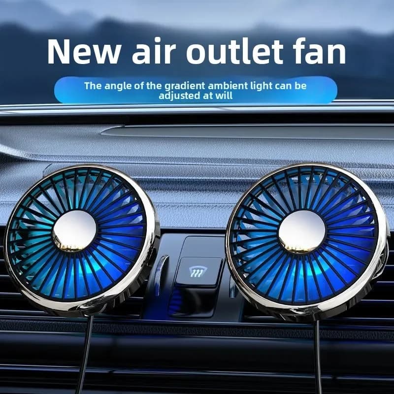 GoodCar Ventilatore Elettrico Aria Condizionata Tendenza 12V24 Volt Interfaccia USB Auto Camion Auto Mini Ventilatore Gabbiano Bionic Pala del Ventilatore