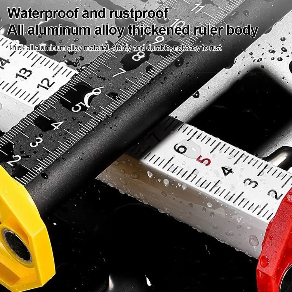 Livella di Precisione Manuale in Lega di Alluminio Magnetica, Strumento per Livellamento Piastrelle con Bolla a Vetro, Righello Magnetico a Doppio Uso per Posa Piastrelle