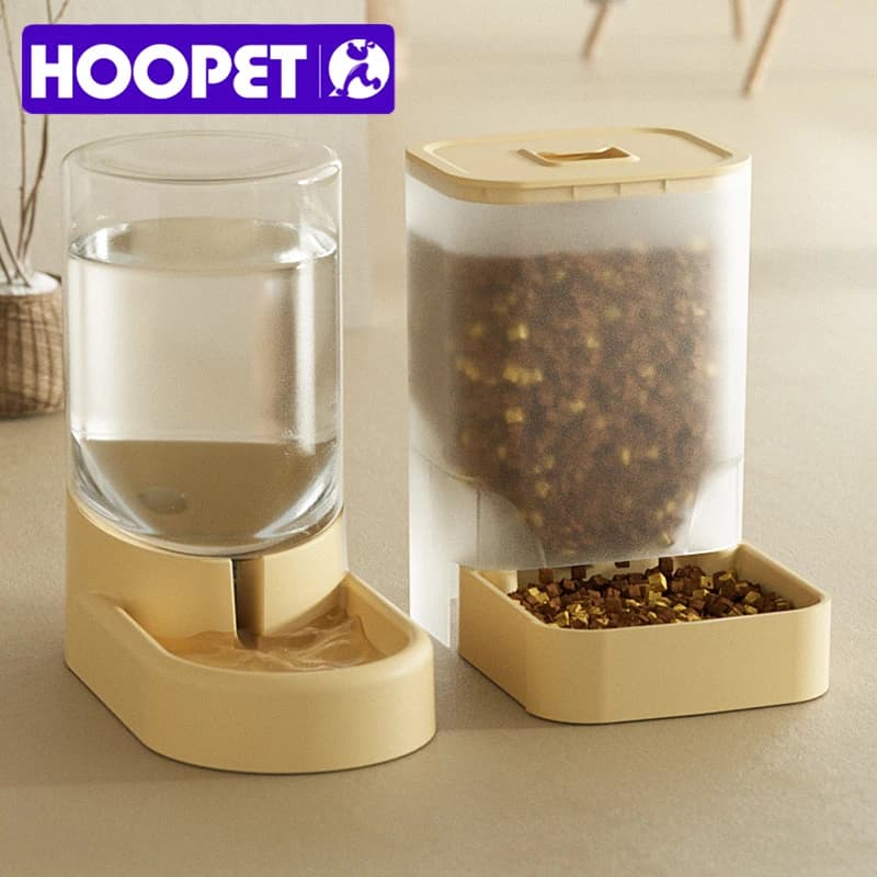 HOOPET cani alimentatori automatici bottiglia d'acqua gatti ciotola conservazione degli alimenti Dispenser per bere contenitore forniture per animali domestici