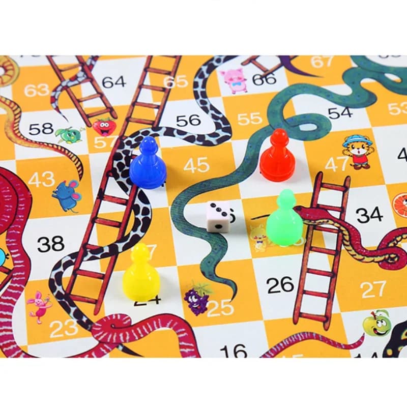 Set da gioco da tavolo creativo con serpente e scala per bambini, divertente giocattolo educativo per famiglie, scacchi volanti, design portatile, gioco di apprendimento per bambini