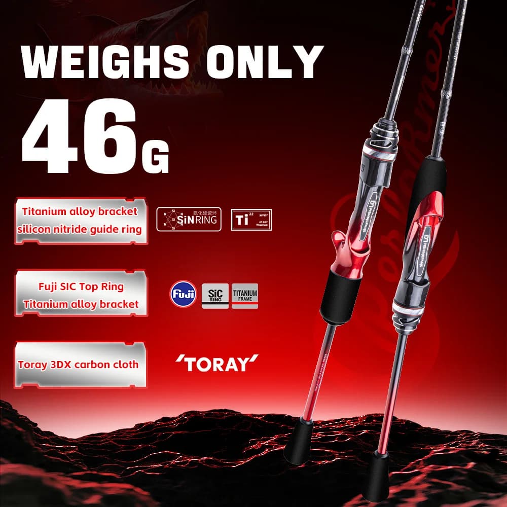 FISHINGFANS PERFORMER 2.0 TORAY T1100S Blank 46g Light Weight Titanium TZ FUJI SIC TIP Guide UL Ultralight 1-6g Fishing Rod