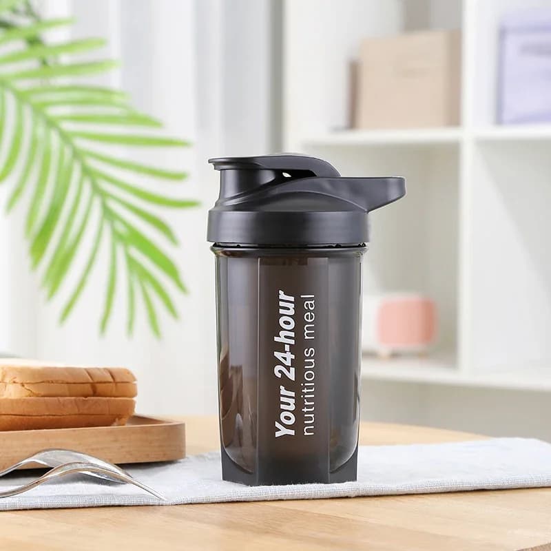 Sports Shaker Cup for Men Fitness Water Bottle Milkshake Proof Leakproof Stirring Cup Scale Cup Tea Milk Shake Protein Powder...