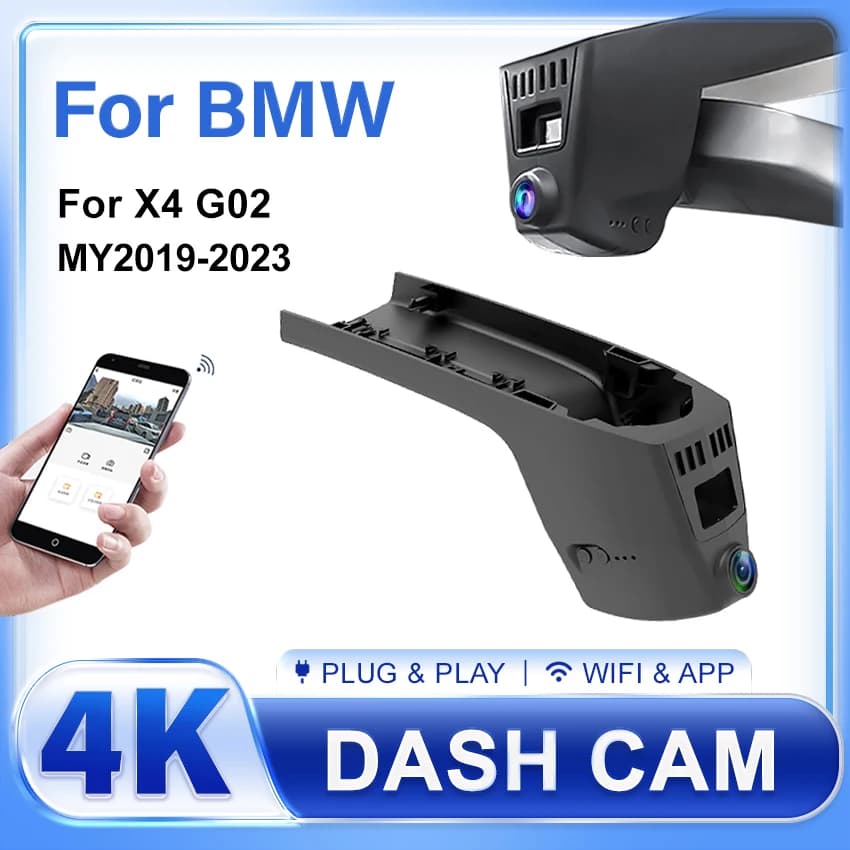 4K Auto DVR Video Recorder Dash Cam Camera For BMW X4 G02 2019 2020 2021 2022 2023 Plug and play Wifi DashCam Car Accessories