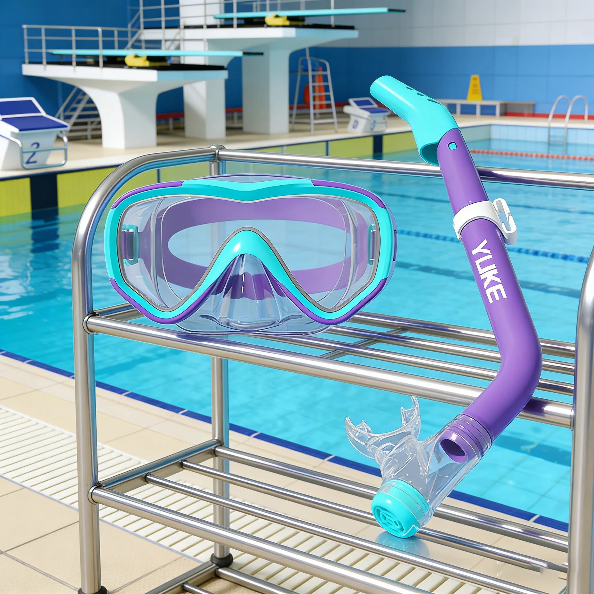 Baby Swimwear, Waterproof Underwater Mask with Semi-Steel Mouth for Boys and Girls
