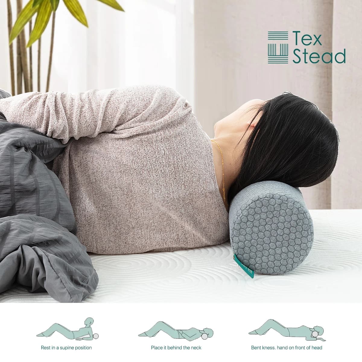 Supporto lombare ergonomico in memory foam da 1 pezzo - Cuscino per ufficio/auto/casa, allevia il dolore alla parte bassa della schiena e migliora la postura