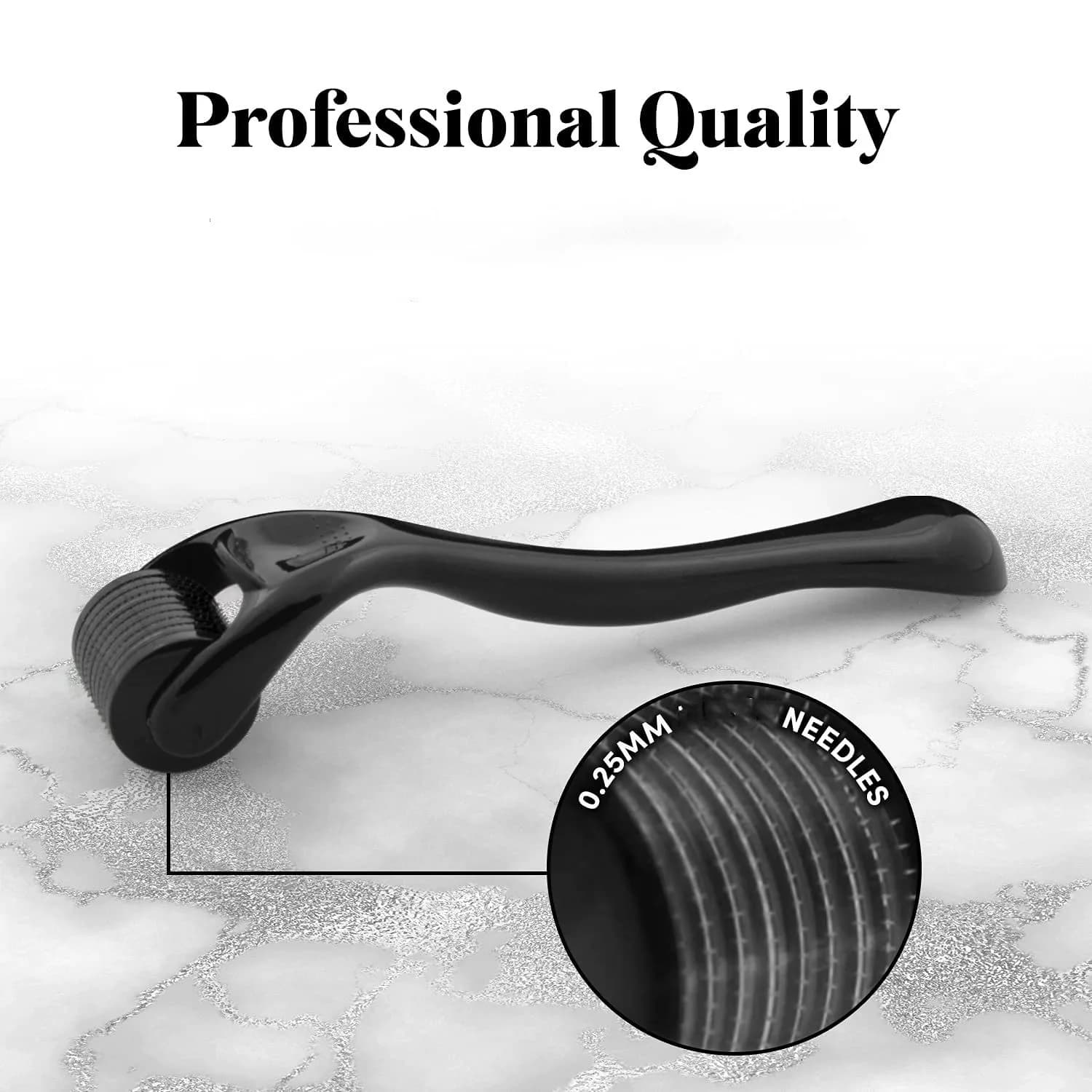 Rullo Derma Professionale a 540 Aghi per la Crescita di Peli Viso e Corpo, Micro Rullo per la Cura della Pelle e la Crescita della Barba