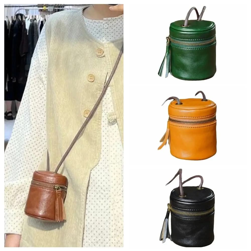 Borsa per il Trucco in Pelle con Cerniera, Portafoglio Multifunzionale, Porta Carte, Porta Rossetti, Mini Borsa Cosmetica per Studenti