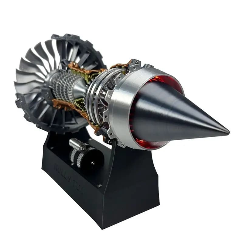 Modello di Ventola per Motore Turbofan TR900/A380 1:25, Esperimento Scientifico, Turbofan Elettrico per Aereo con Luce, Stampato in 3D