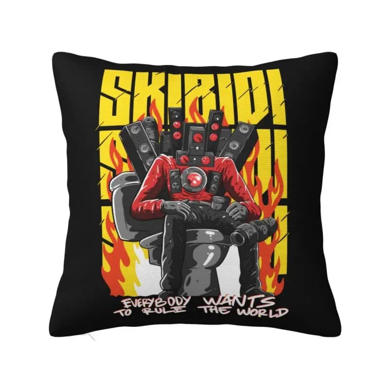 Gioco caldo Titan Speakerman Skibidi Fodere per cuscini per WC 50x50 cm Federa in poliestere per auto Federa quadrata Decorazioni per la casa