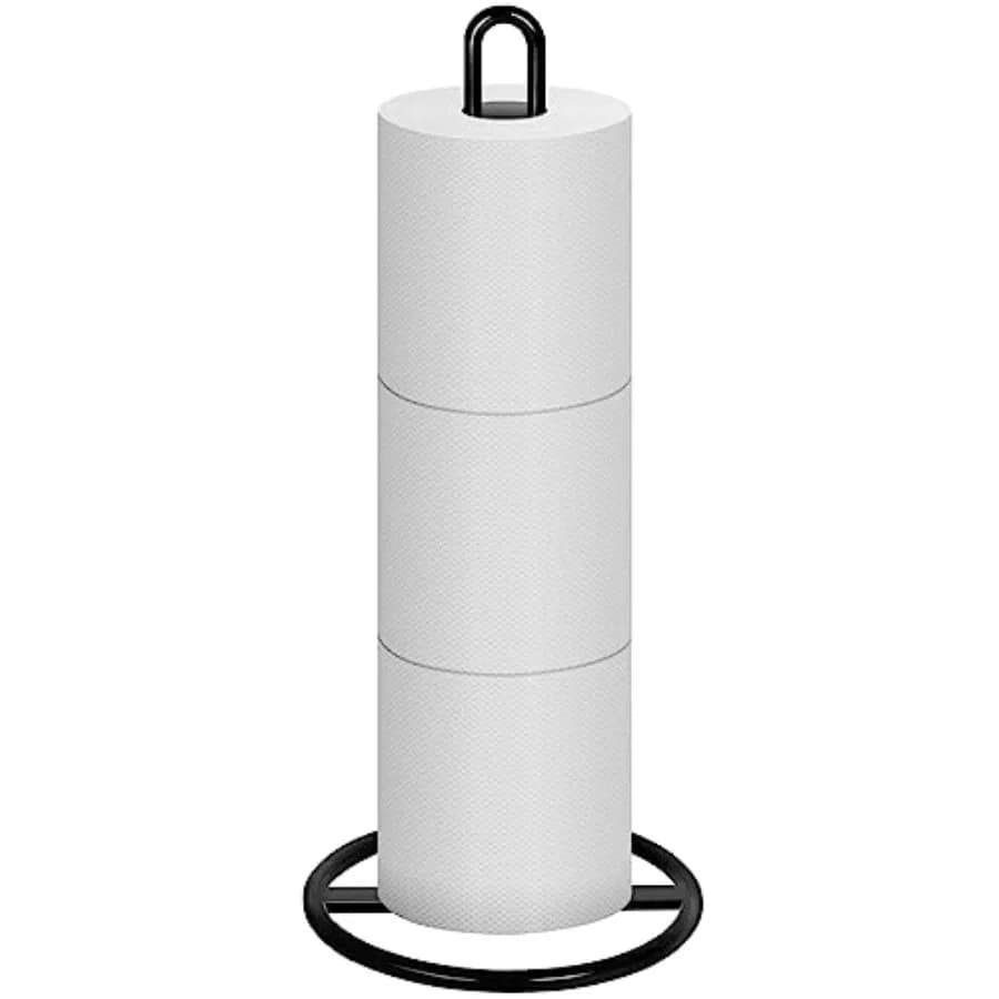 Toilet Paper Holder Stand, Freestanding Toilet Paper Holder for Storing 3 Rolls of Toilet Papers