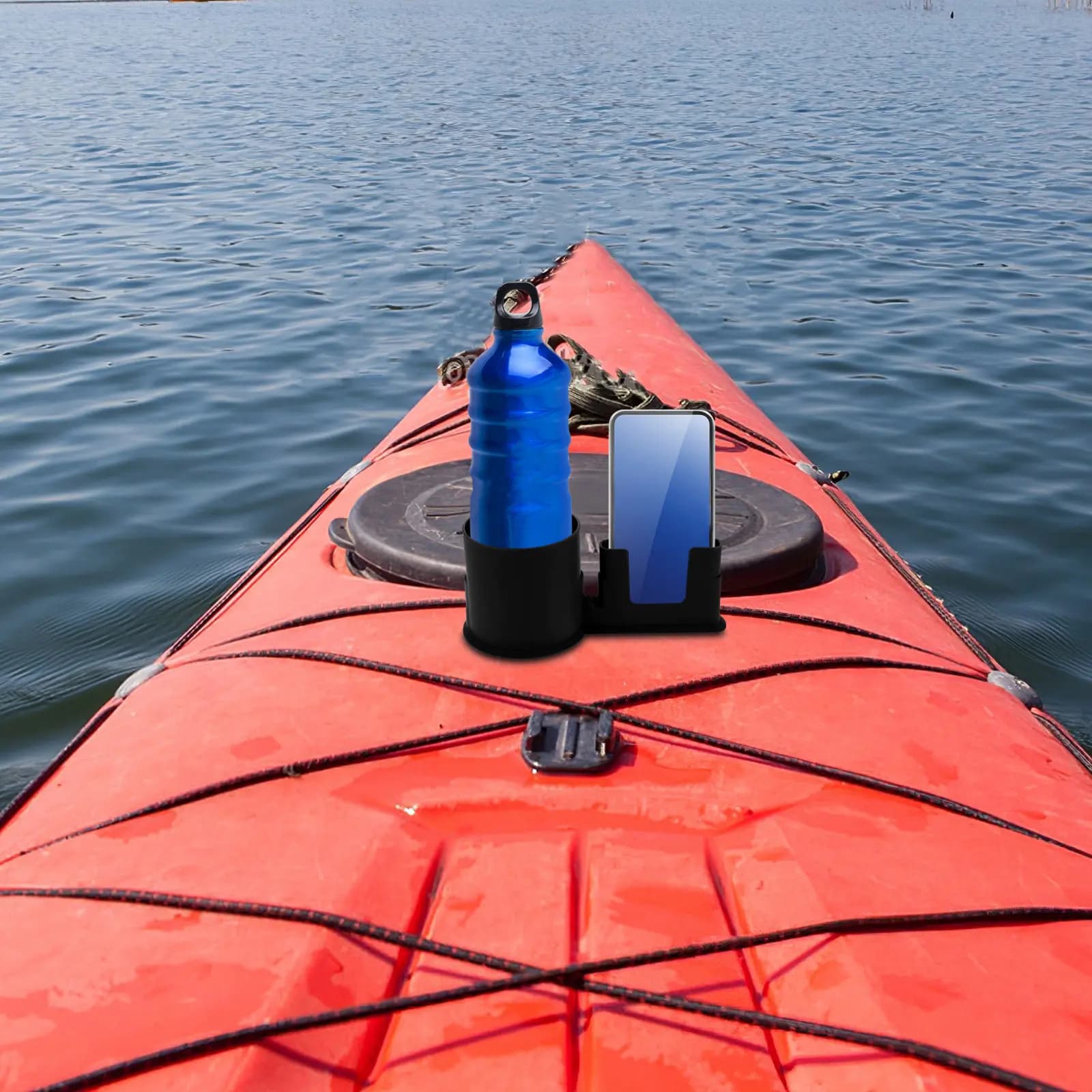 Portabicchieri Multifunzionale per Paddle Board e Kayak, Supporto per Telefono, Portabevande in Plastica Compatibile con Tazze e Telefoni