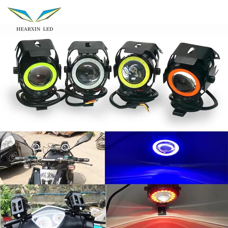 Universal Motor 1200LM Angel Eyes U7 Mini Bike Lamp Accessories