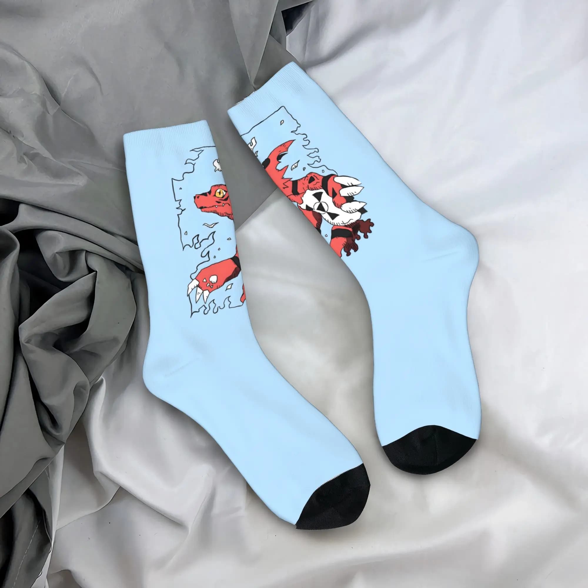 Calzini personalizzati Digimones Adventure Anime per uomo e donna, calzini unisex Kawaii per primavera, estate, autunno e inverno