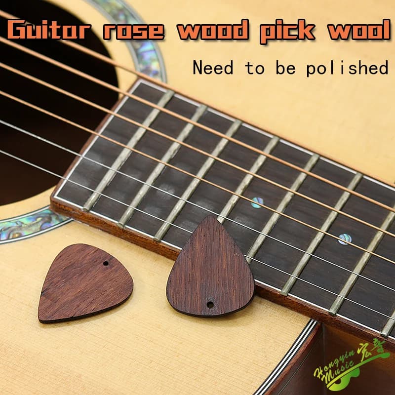 Plettro per chitarra 2 pezzi Legno di rosa cocobollo plettro in legno massello schegge Accessori per spazzare la chitarra Gli accessori per chitarra si riferiscono al plettro