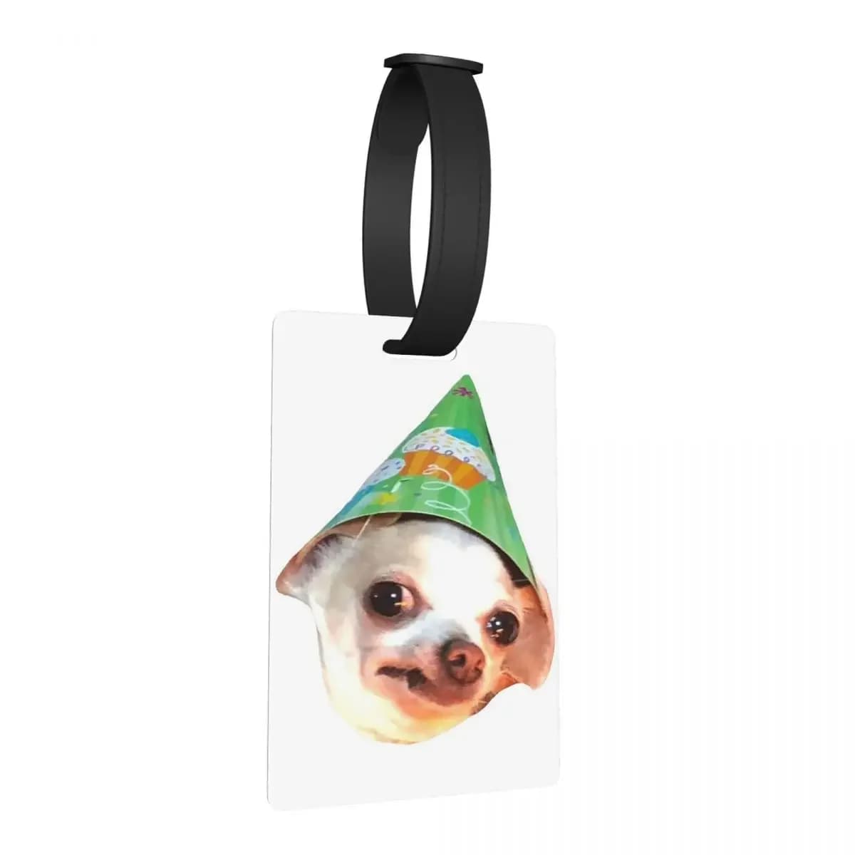 Tiktok Chihuahua Dog Etichette per bagagli Accessori per valigie Viaggi Bagagli portatili Etichetta d'imbarco Porta etichette ID Nome Indirizzo