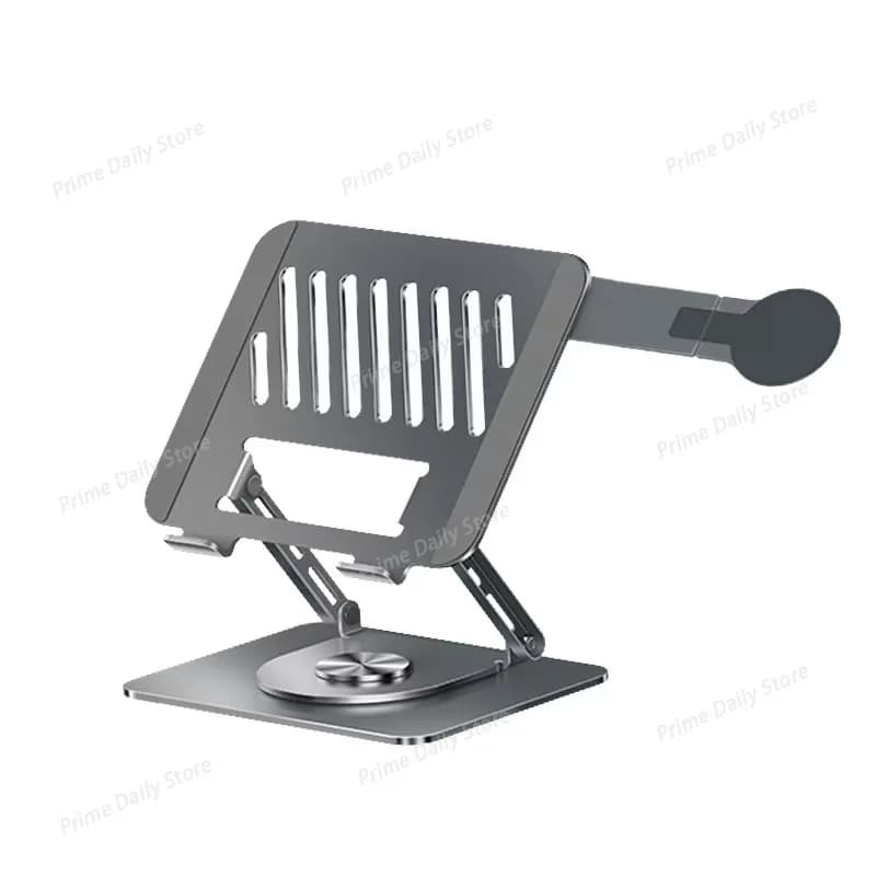 Foldable Carbon Steel Laptop Stand, Portable Height‑Adjustable Rotatable Notebook Holder with Heat Dissipation Design