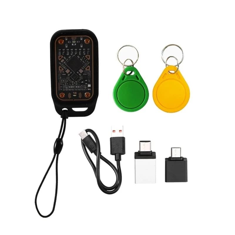 ABJF-Chameleon V3.0 NFC Copyer RFID Smart Chip Reader With 1UID Keychain+ 1CUID Keychain IC ID Card Decode Reset Functionality