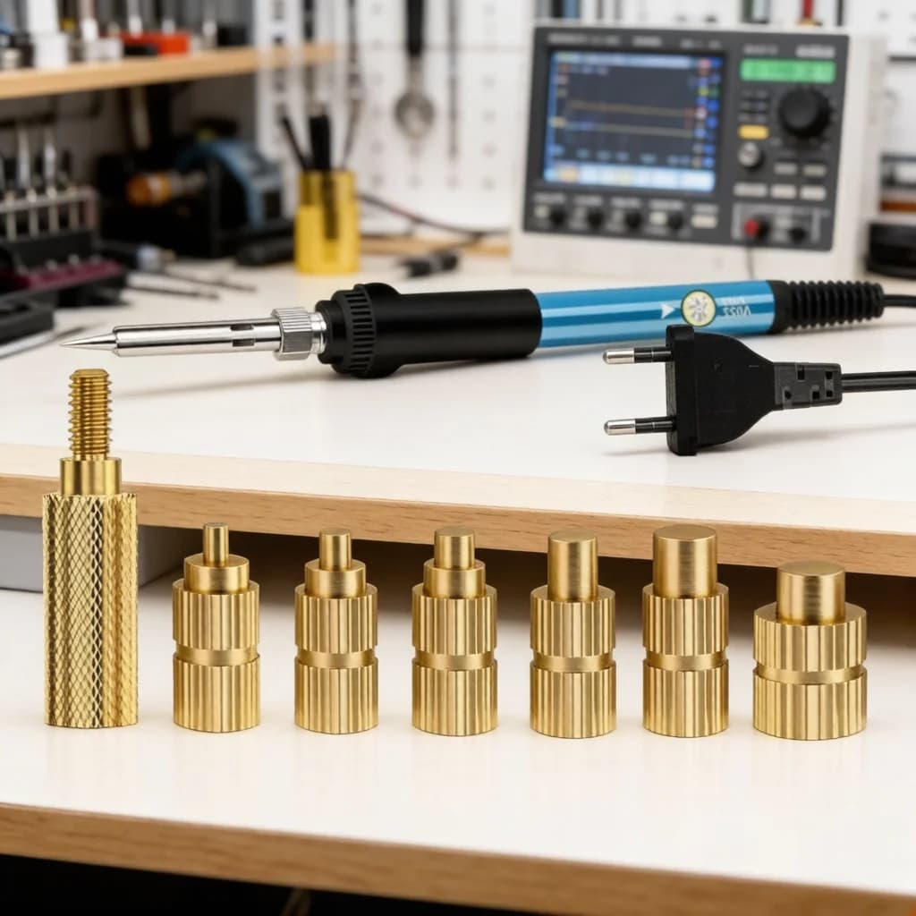 M2-M6 Brass Threaded Inserts Kit for Heat Salting, for Plastic Materials Welding