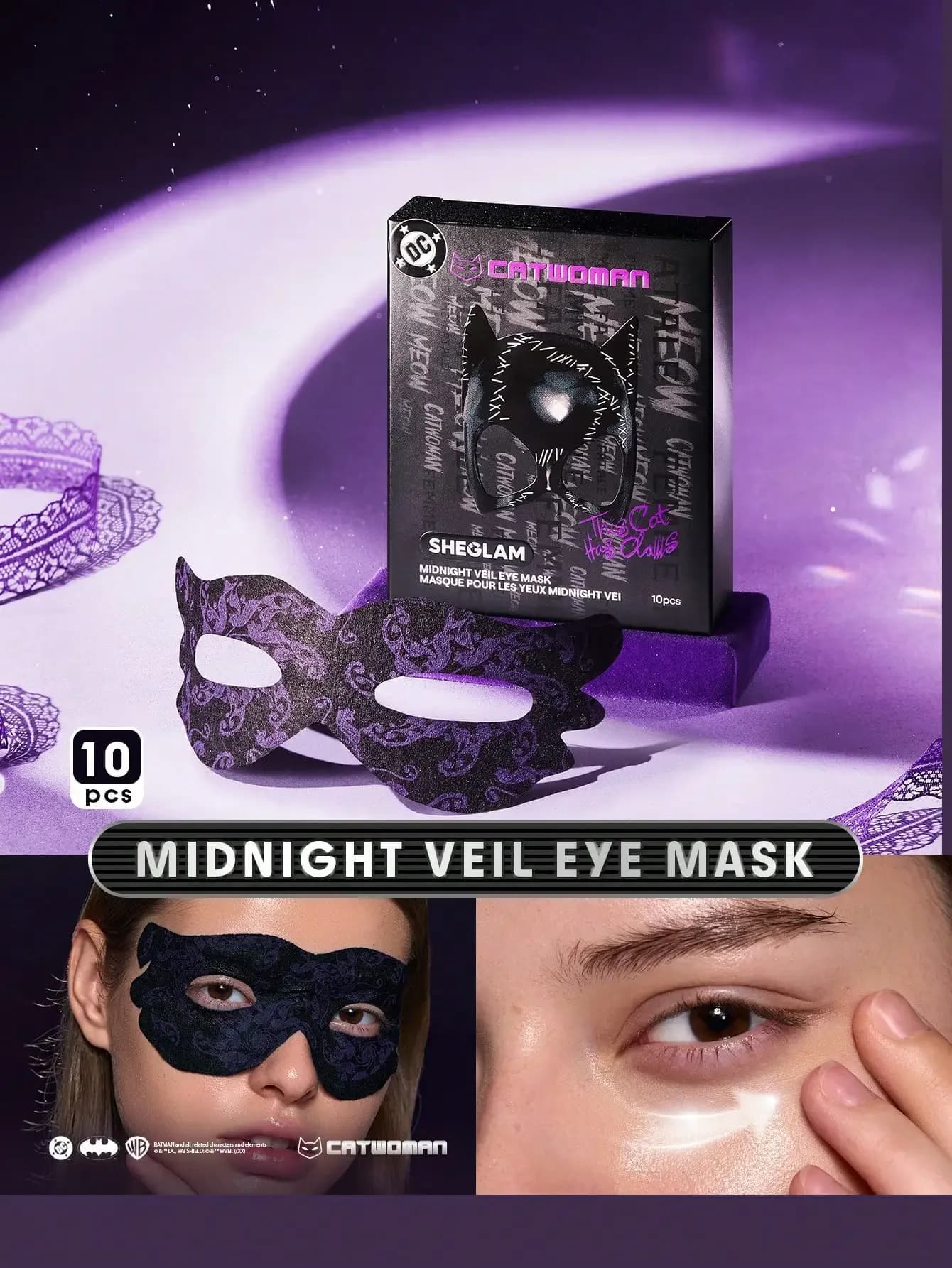 Maschera per occhi Midnight Veil, cosmetico per il trucco del viso, per donne e ragazze, perfetto per la primavera e l'estate, ideale per Y