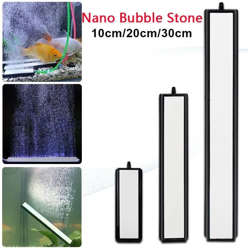 10/20/30x4cm Nano-bolle Stone Crescent Oxygen Fish Tank Aquarian Fish Diffuser Bubble Cleansing Water Waste Aquarium Accessories
