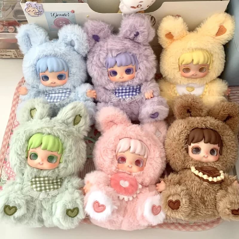 Scatola cieca originale Miana Good Night Bunny Series Kawaii Furly Doll Regali Scatola misteriosa Action Figure Ciondolo decorativo marea personalizzato