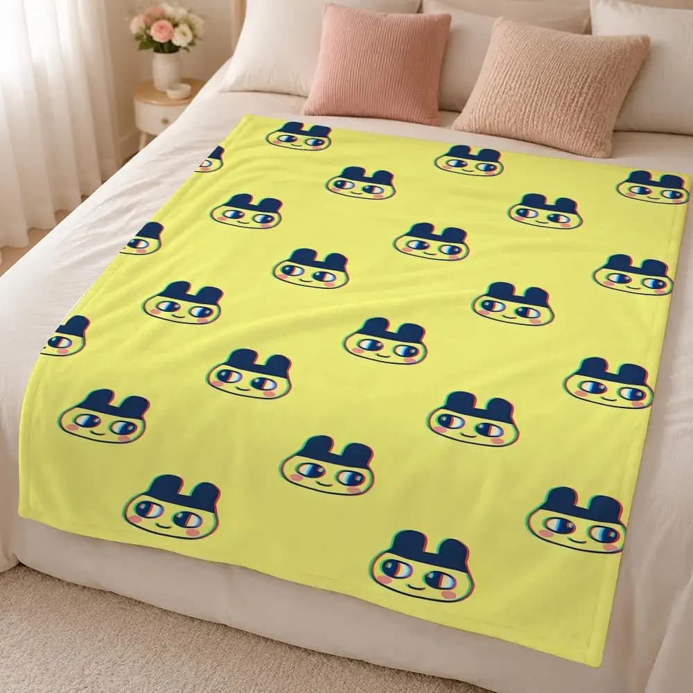 Toy T-Tamagotchi Retro Digital Virtual Pet Throw 320g Soft Flannel Fleece Throw Blanket Cover Sofa Bed Dorm Nap Gift