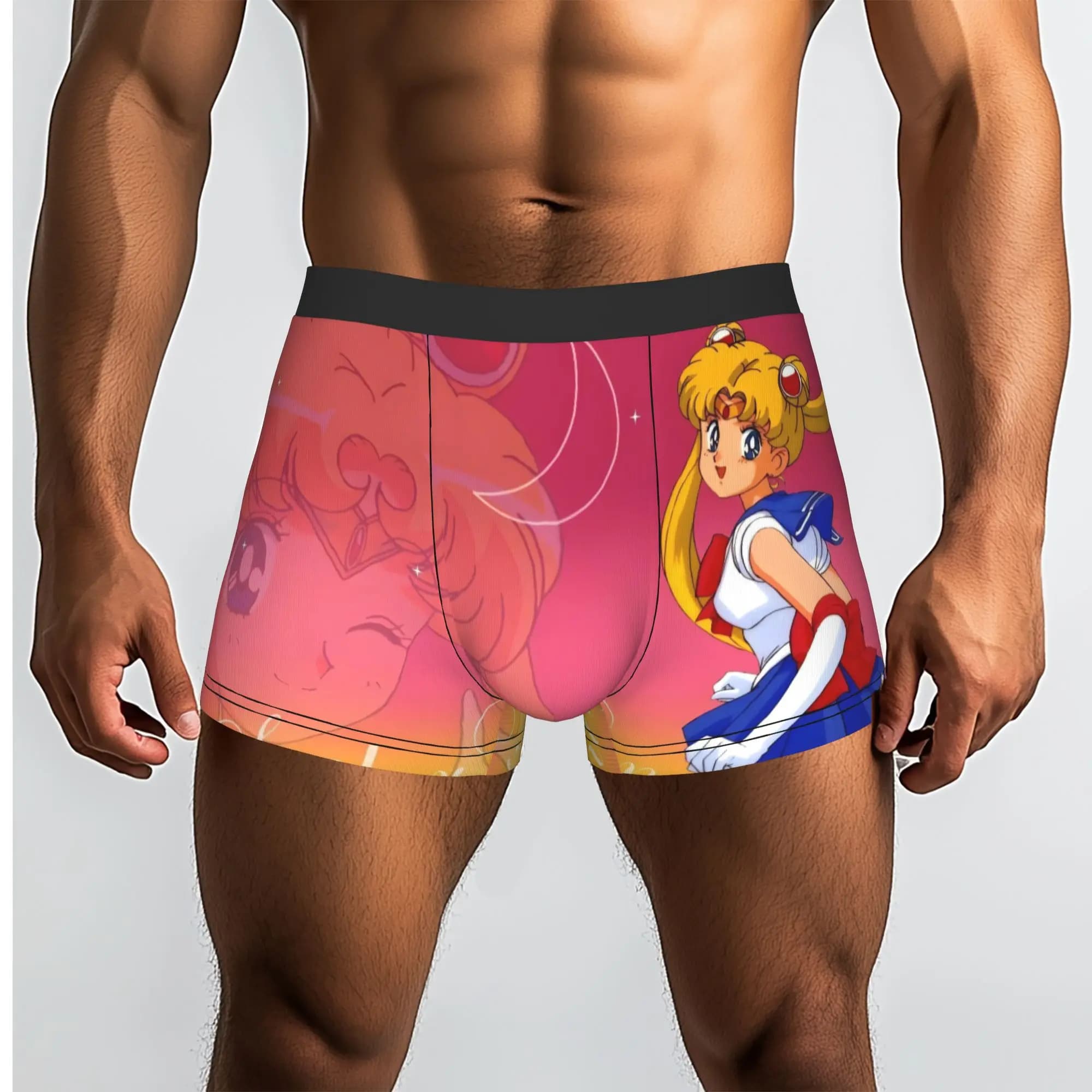 Customized Sailors Anime Moons Underwear Male Print Usagi Tsukino Manga Boxer Shorts Panties Briefs Breathable Underpants