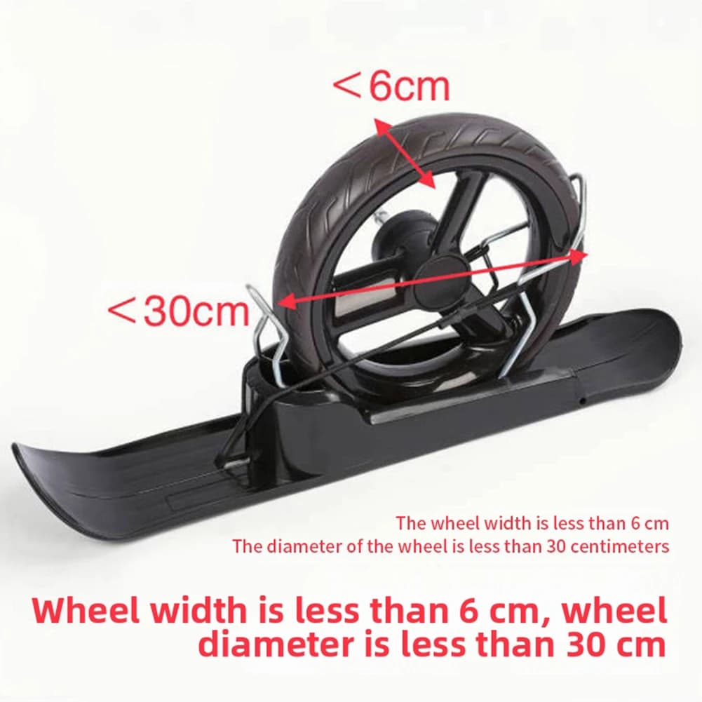 Tavola da Neve per Sedia a Rotelle, Bici, Scooter, Passeggino per Animali Domestici, Leggera e Compatibile con Ruote da 15cm a 30cm