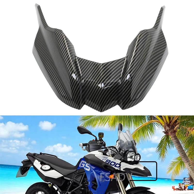 Carbonio Moto Ruota Anteriore Parafango Becco Naso Cono Estensione Cowl Spoiler Copertura Per BMW F800GS F650GS F800 GS 2008-2012 2011