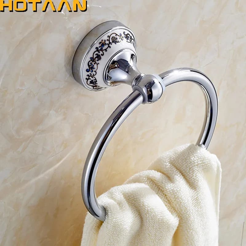 Anello in acciaio inossidabile per montaggio a parete Anello portasciugamani cromato, portasciugamani, accessori da bagno utili per il bagno YT-11891