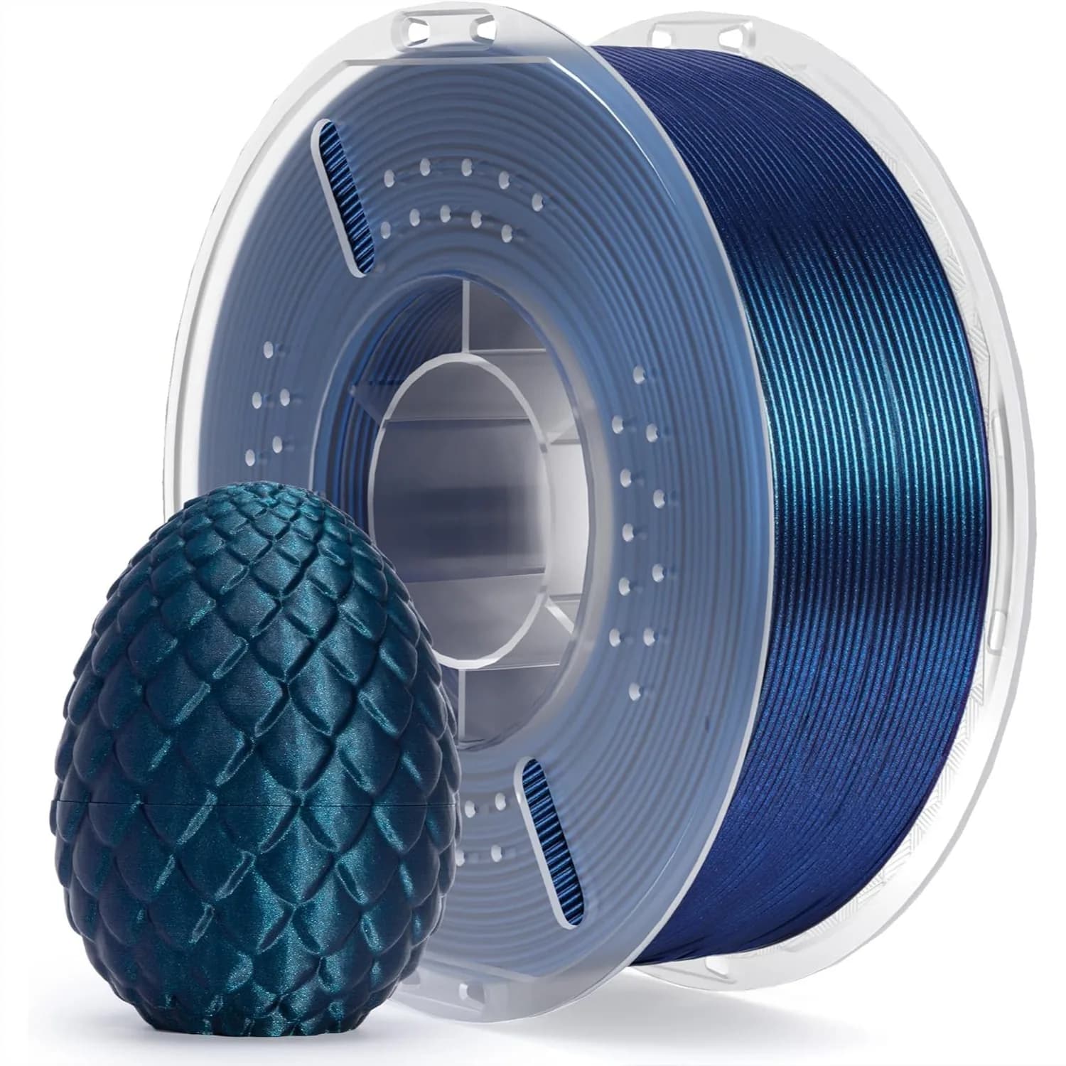 Filamento PLA 1.75mm Blu Pavone Galassia 1KG, Filamento Lucido per Stampante 3D con Precisione Dimensionale +/- 0.02mm, Bobina da 1kg per la Maggior Parte delle Stampanti